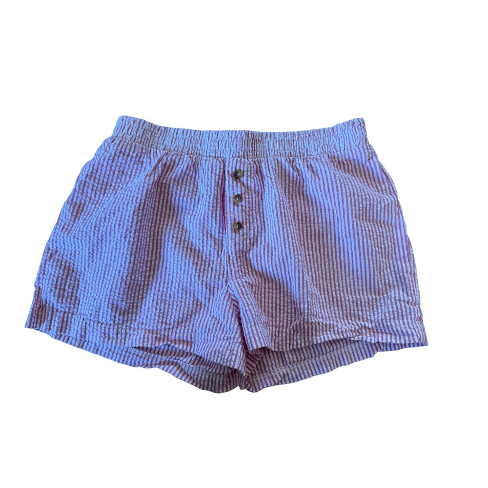 Urban Renewal pink and white striped shorts